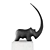 Contemporary Rhino Sculpture Art 3D model small image 2