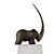 Contemporary Rhino Sculpture Art 3D model small image 5