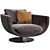 Modern Montreal Armchair: Artistic Design 3D model small image 1