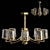 Golden Crystal Pendant Chandelier 3D model small image 2