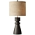 Sculptural Mezquite Wood Table Lamp 3D model small image 2