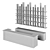 Minimalist Metal Bar Counter 3D model small image 4