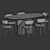 Elegant Dining Set with Chairs 3D model small image 5