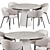 Scandi Dining Set with Eliza Chair 3D model small image 2