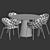 Scandi Dining Set with Eliza Chair 3D model small image 6