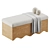 Modern Storage Bench Seat in Millimeters 3D model small image 4