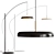 Contemporary Metal Fl Floor Lamp 3D model small image 1