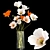 Modern Field Flower Bouquet Set 3D model small image 1