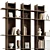 Rustic Wooden Plant Bookshelf Display 3D model small image 4