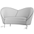 Contemporary Curved Modular Sofa 3D model small image 4