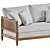 Elegant Flexform Parker Sofa 3D model small image 3