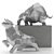 Bull Sculpture 3D Model for Renders 3D model small image 4