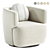 Elegant Morgan Swivel Chair 3D model small image 1