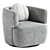 Elegant Morgan Swivel Chair 3D model small image 5