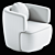 Elegant Morgan Swivel Chair 3D model small image 7