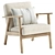 EKENASET Kilanda Armchair Light Beige 3D model small image 11