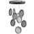 Moon Lighting Collection Chandelier D50 3D model small image 3