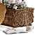 Rose Basket Decor Set with Hat 3D model small image 3