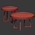  Q-Home Walnut Ceramic Coffee Tables 3D model small image 2