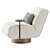 Elegant Hemingway Swivel Chair 3D model small image 2