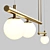 Satellite Gold Pendant Lamp 3D model small image 4