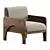 Luxury Leather Armchair: Jeanne Collection 3D model small image 2