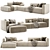 Dual-Tone Match Sofa Set 3D model small image 1