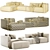 Dual-Tone Match Sofa Set 3D model small image 3