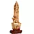 Wood Giraffe Sculpture with Baby 3D model small image 2