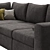 Modern 5-Piece Sectional Sofa Collection 3D model small image 2