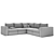 Modern 5-Piece Sectional Sofa Collection 3D model small image 5