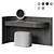 Elegant Vanity Table with Mirror 3D model small image 2