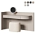 Elegant Vanity Table with Mirror 3D model small image 4