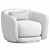 Elegant Addie Swivel Armchair 3D model small image 4