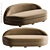 Elegant Palais Royal Sofa 240 3D model small image 1