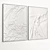 Plaster Dual Photo Frames Set 3D model small image 4