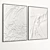 Plaster Dual Photo Frames Set 3D model small image 6