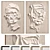 Plaster Dual Photo Frame Set 3D model small image 1