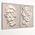 Plaster Dual Photo Frame Set 3D model small image 6