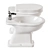 Boheme Ceramic Toilet and Bidet 3D model small image 2