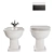 Boheme Ceramic Toilet and Bidet 3D model small image 3