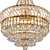 Empire Crystal Chandelier, Golden Finish 3D model small image 3