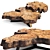 Natural Wood Coffee Tables 3D model small image 2