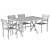 Teak Metal Dining Furniture Set 3D model small image 7