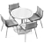 Designer RODA Dining Set 3D model small image 7