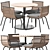 Designer RODA Dining Set 3D model small image 8