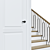 Elegant Neoclassical Metal-Wood Staircase 3D model small image 4