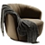 Elegant Ishino Lounge Armchair 3D model small image 6