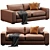 Coastal Charm Low Profile Sofa 3D model small image 2