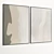  Plaster Dual Photo Frame with Texture Variations 3D model small image 6